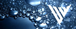 Cleaning bubbles close up